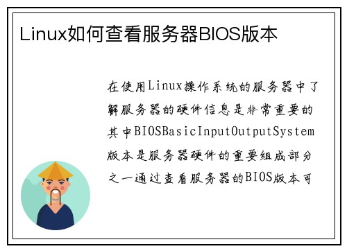 Linux如何查看服务器BIOS版本